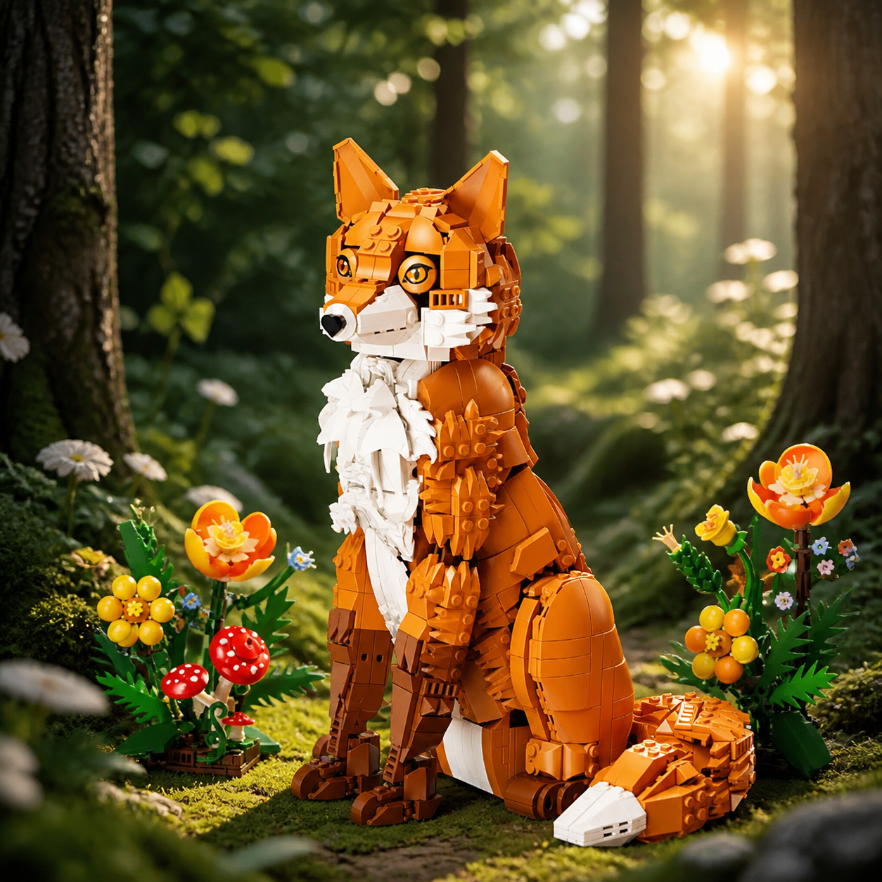 Jungle Fox Building Block Set