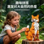 Jungle Fox Animal Panda Sunflower Tiger Building Block Set