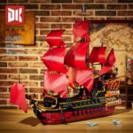 Galle Octopus Vs. Pirate Captain Ghost Ship Black Building Block Set