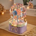 Rotating Ferris Wheel Music Box Building Block Set