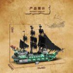 Galle Octopus Vs. Pirate Captain Ghost Ship Black Building Block Set
