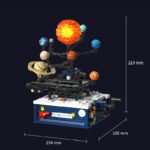 Electric Rotating Solar System Music Box with Building Block Set