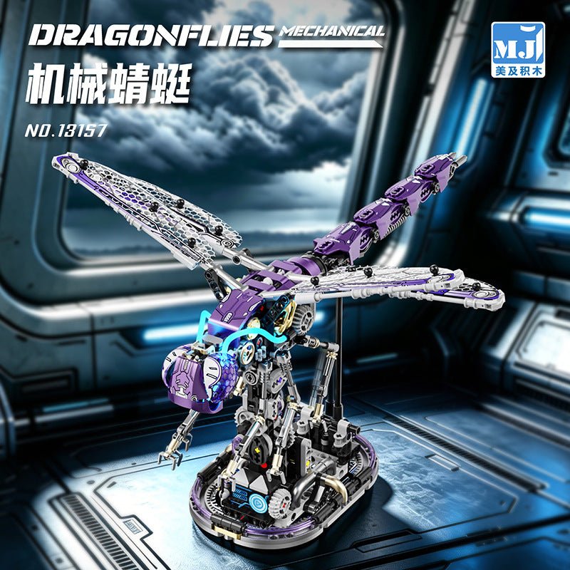 Mechanical Cyber Dragonfly Insect Electric Building Block Set