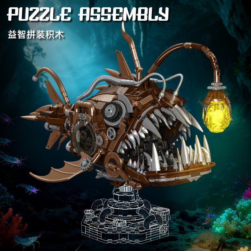 Mechanical Scorpion Lanternfish Magic Octopus Owl Building Block Set