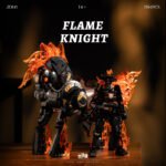 Ghost Skeleton Cowboy Knight Flame Motorcycle Horse Building Block Set