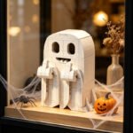 Funny Ghost Halloween Building Block Set with Light