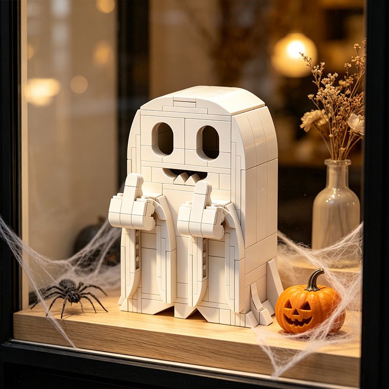 Funny Ghost Halloween Building Block Set with Light