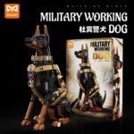 Doberman Police Dog Building Block Set