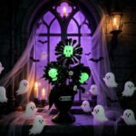 Skull-Eating Plant Halloween Gothic Building Block Set
