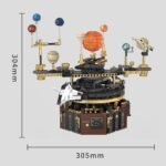 Electric Rotating Solar System Music Box with Building Block Set