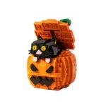 Pumpkin Black Cat Halloween Mini Building Block Set