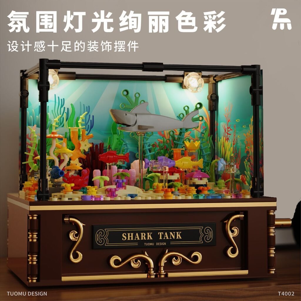 Eco-friendly Fish Tank Clownfish with Lights Small Building Block Set