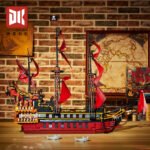 Galle Octopus Vs. Pirate Captain Ghost Ship Black Building Block Set