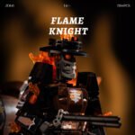 Ghost Skeleton Cowboy Knight Flame Motorcycle Horse Building Block Set