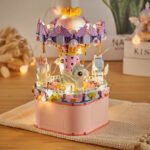 Rotating Ferris Wheel Music Box Building Block Set