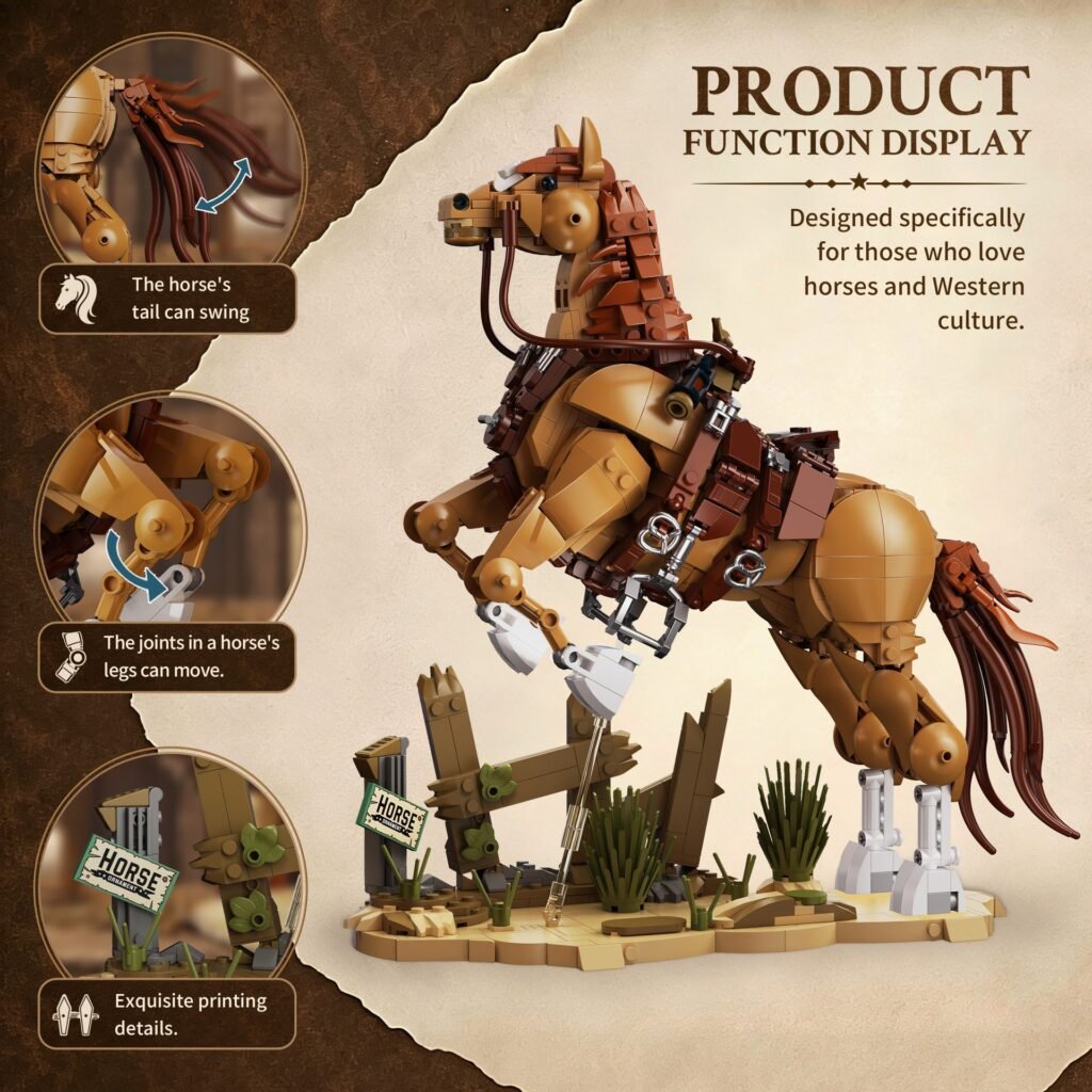 Western Horse Mini Building Block Set