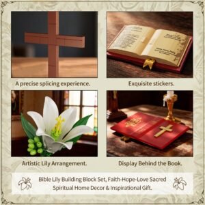 Biblical Flower Cross Mini Building Block Set