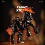 Ghost Skeleton Cowboy Knight Flame Motorcycle Horse Building Block Set