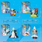 Spacecraft Refrigerator Magnet Collection Building Block Set