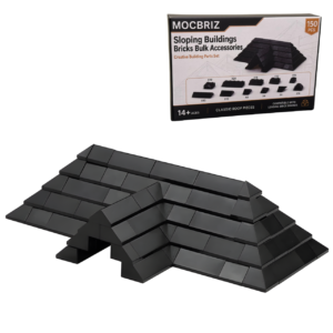 Roof Top Sloping Building Bricks Bulk Accessories black and red roof accessory set