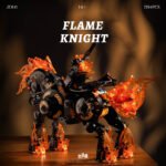 Ghost Skeleton Cowboy Knight Flame Motorcycle Horse Building Block Set