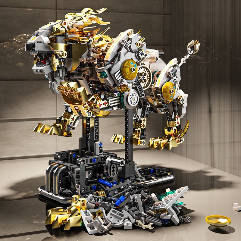 Mechanical Lion Building Block Set