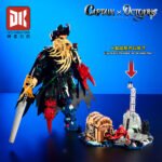 Galle Octopus Vs. Pirate Captain Ghost Ship Black Building Block Set