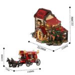 Medieval Carriage Station Building Block Set