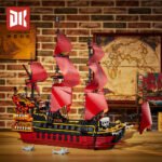 Galle Octopus Vs. Pirate Captain Ghost Ship Black Building Block Set