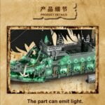 Galle Octopus Vs. Pirate Captain Ghost Ship Black Building Block Set