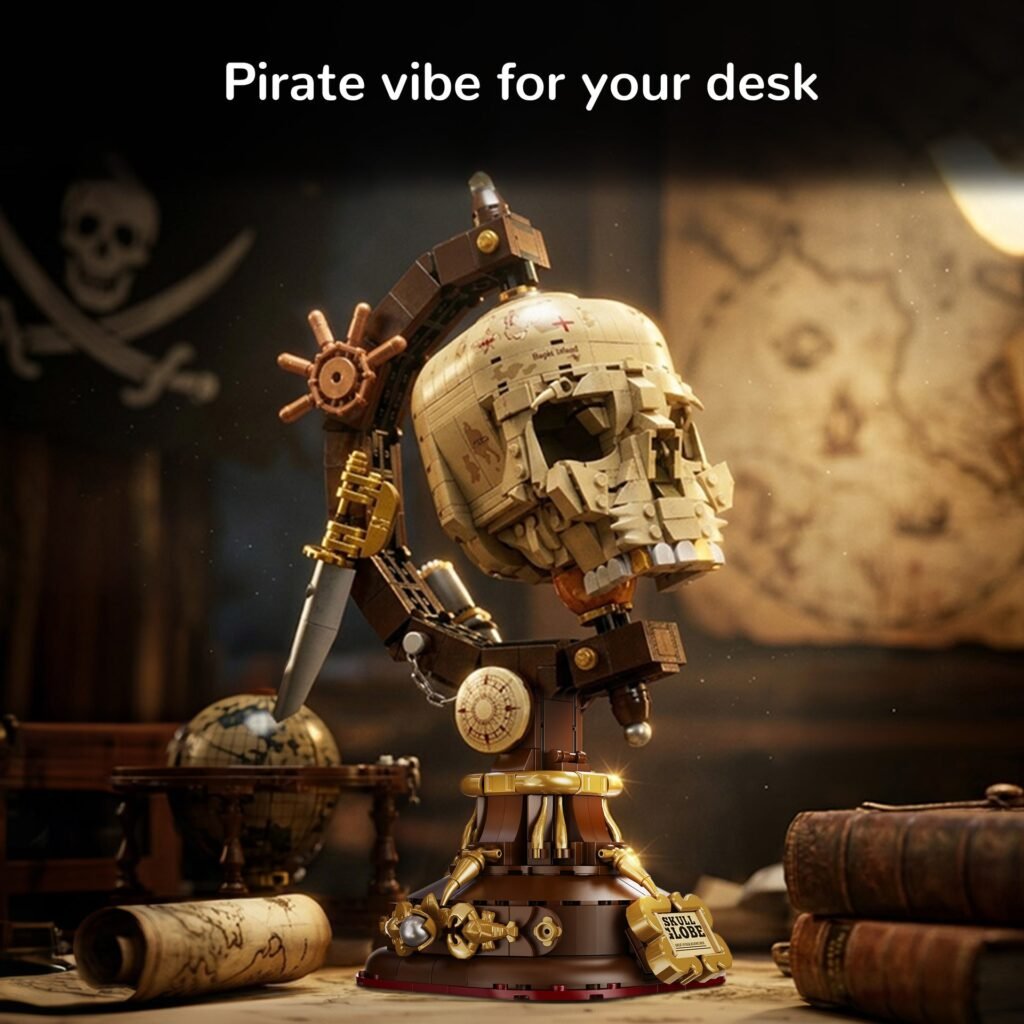 Pirate Skull Globe Mini Building Block Set