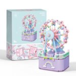 Rotating Ferris Wheel Music Box Building Block Set