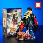 Galle Octopus Vs. Pirate Captain Ghost Ship Black Building Block Set