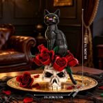 Skull Cat Rose Flower Crow Building Block Set