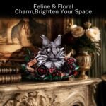 Skull Cat Rose Flower Crow Building Block Set
