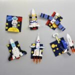 Spacecraft Refrigerator Magnet Collection Building Block Set