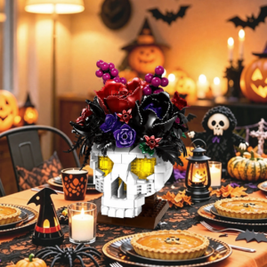 Skull Flower Halloween Mini Building Block Set